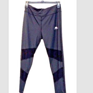 Women’s leggings Size 3X-large  Black with Mesh cut-outs  Fitted Slimming